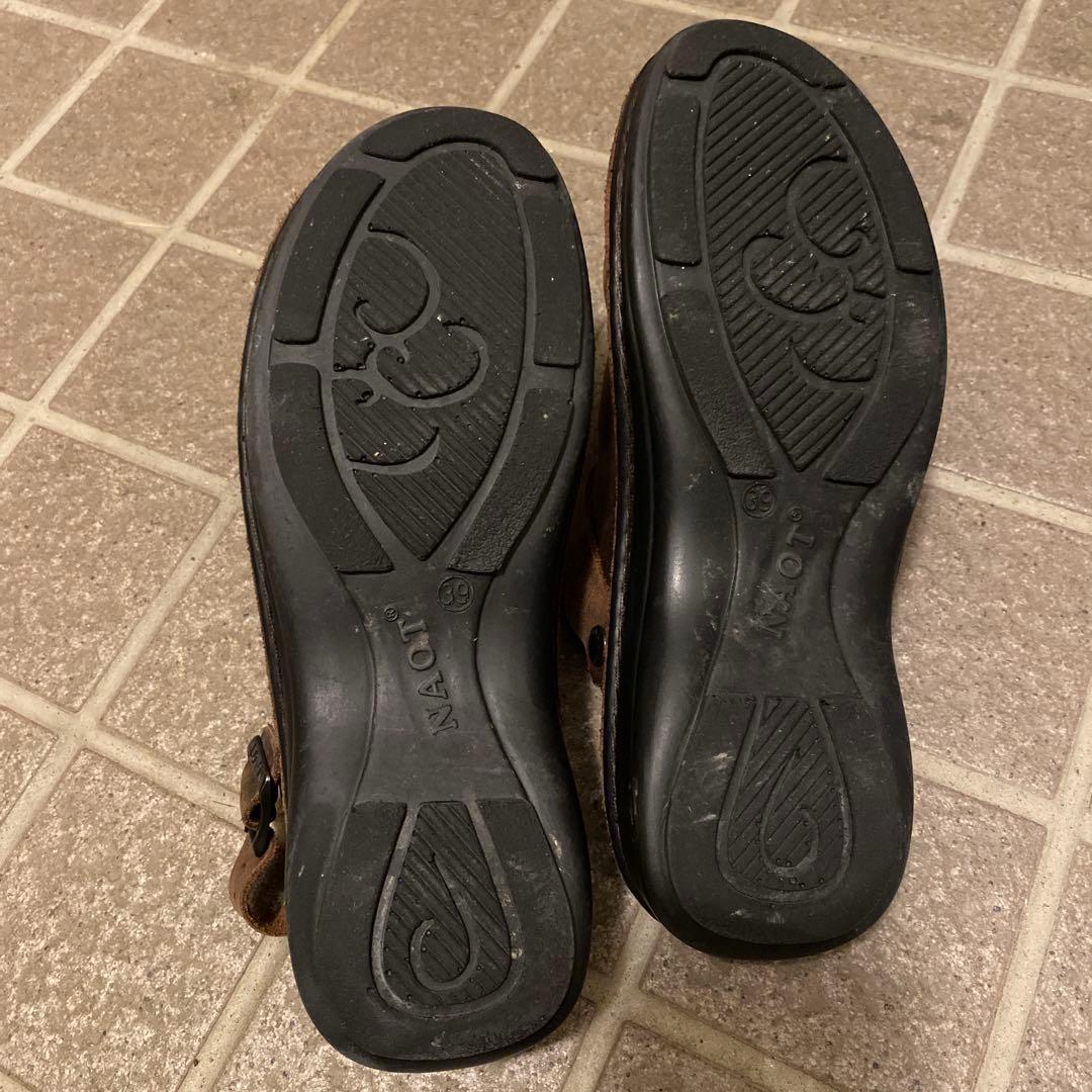 お値下げ　NAOTナオト　アイリス　スリッポンレザーサンダル39