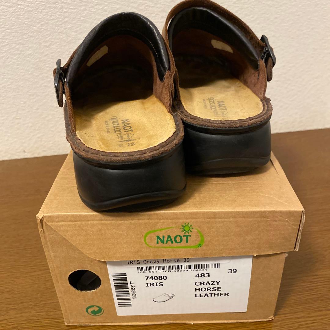 お値下げ　NAOTナオト　アイリス　スリッポンレザーサンダル39