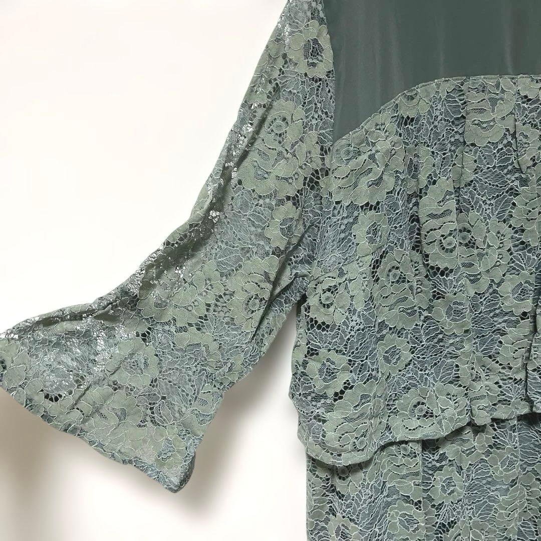 Silent Majority ドレス レース切替フレアワンピースドレス 6L