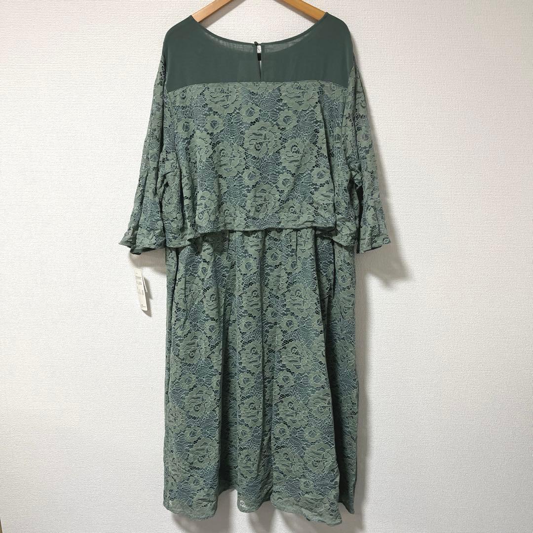 Silent Majority ドレス レース切替フレアワンピースドレス 6L