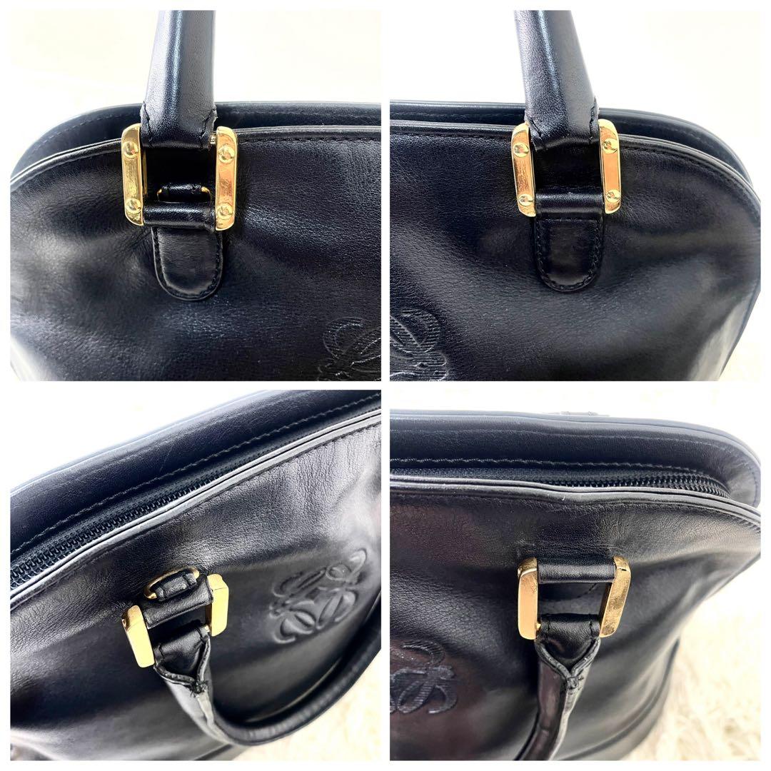 ロエベ　LOEWE アナグラム　ハンドバッグ　レザー　ブラック　黒　手提げ