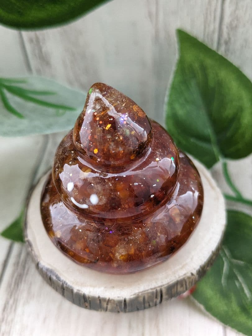 【容音】アンバー✕シトリンのうんこちゃん形オルゴナイト☆他３点