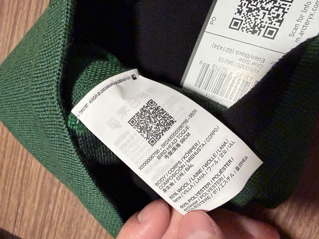 ARC'TERYX bird head toque 帽 グリーン