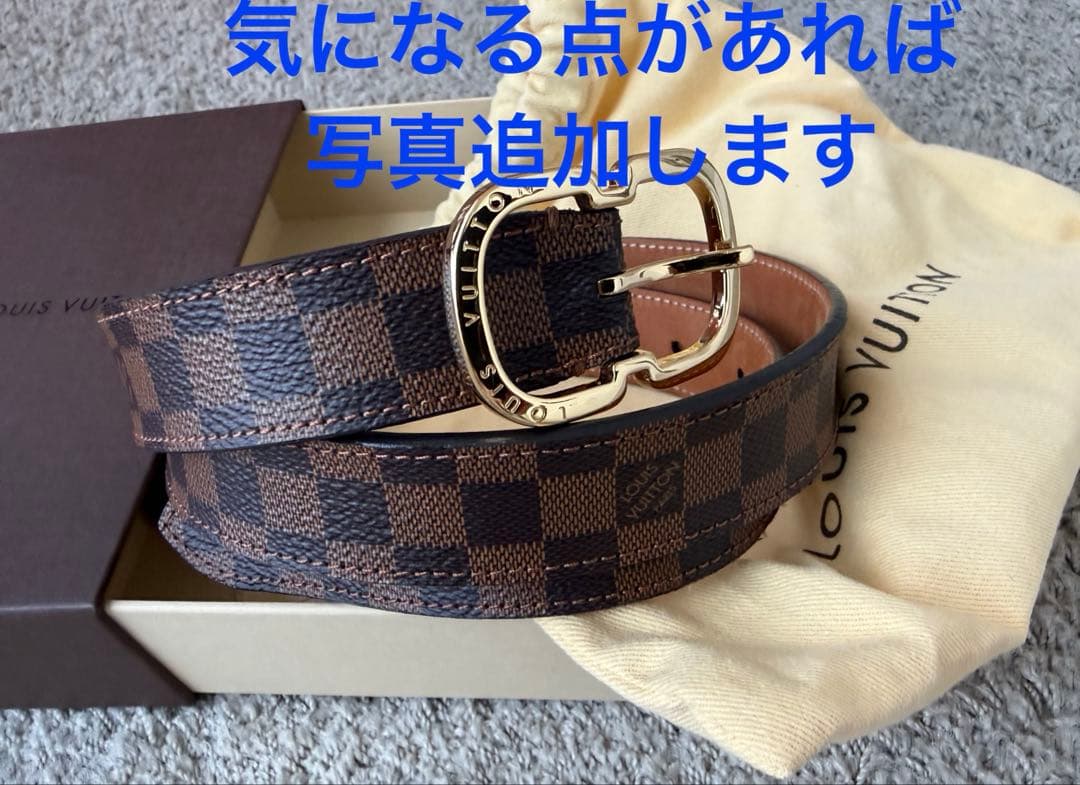 ルイヴィトン　ダミエベルト　サンチュール　新品同様　表記75