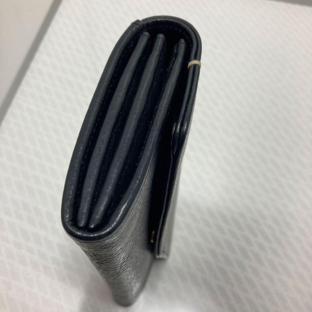 美品　ゲンテン　genten トスカ　ギャルソン　長財布　ネイビー ステッチ