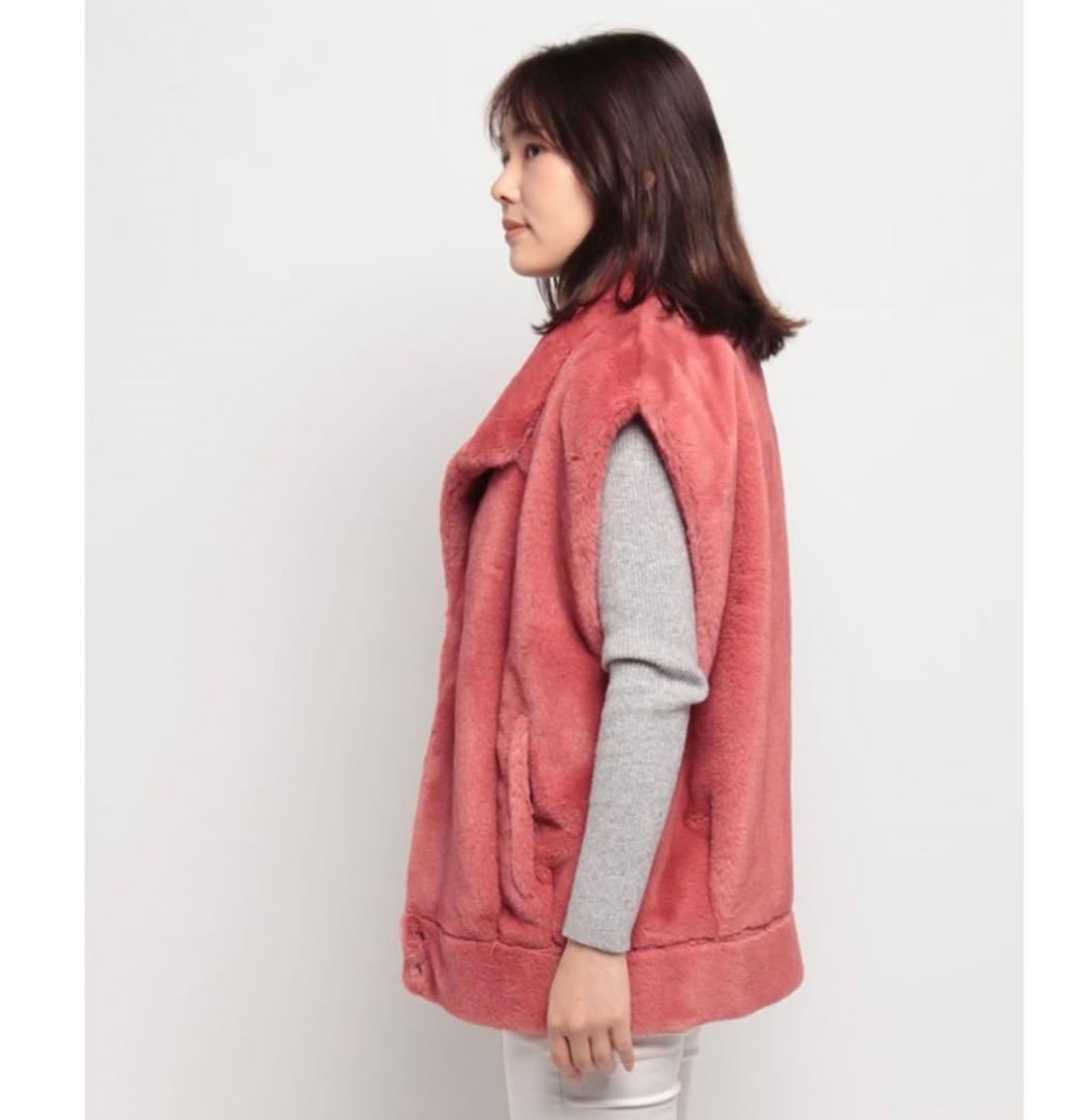 美品forte_forte 24SS フェイクファー ベスト ブルゾン