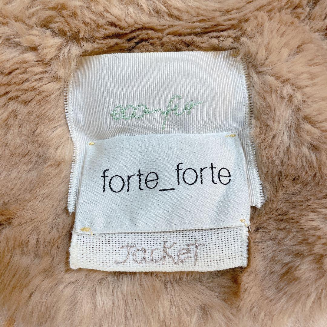美品forte_forte 24SS フェイクファー ベスト ブルゾン