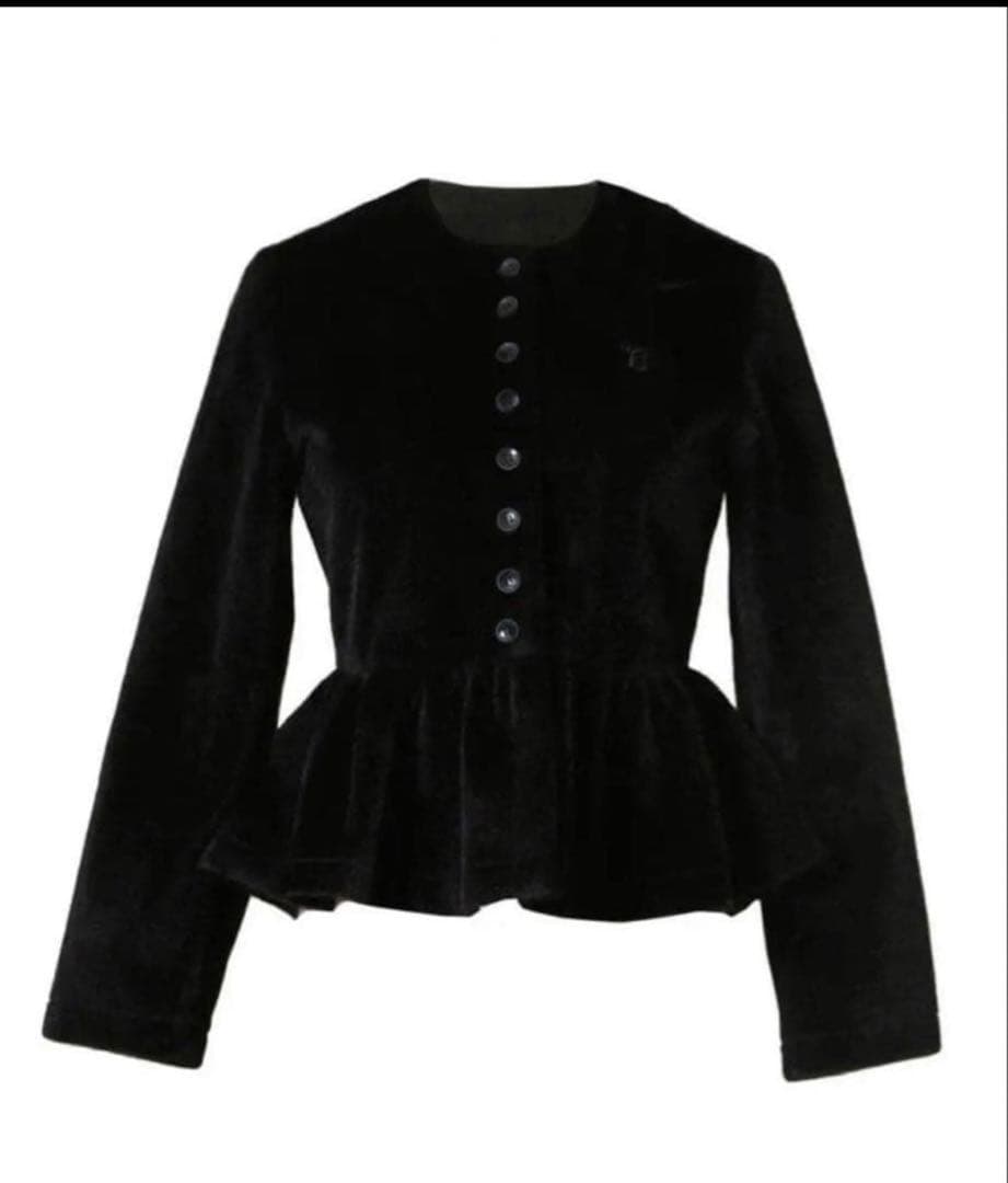 Bibiy. ペプラムカーディガン ブラック