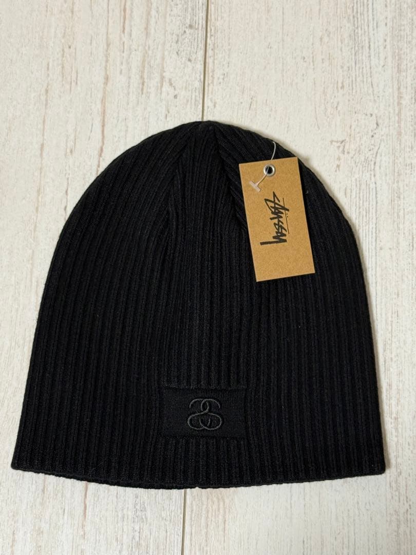 帽子 STUSSY RIB KNIT SKULLCAP SS-LINK Black