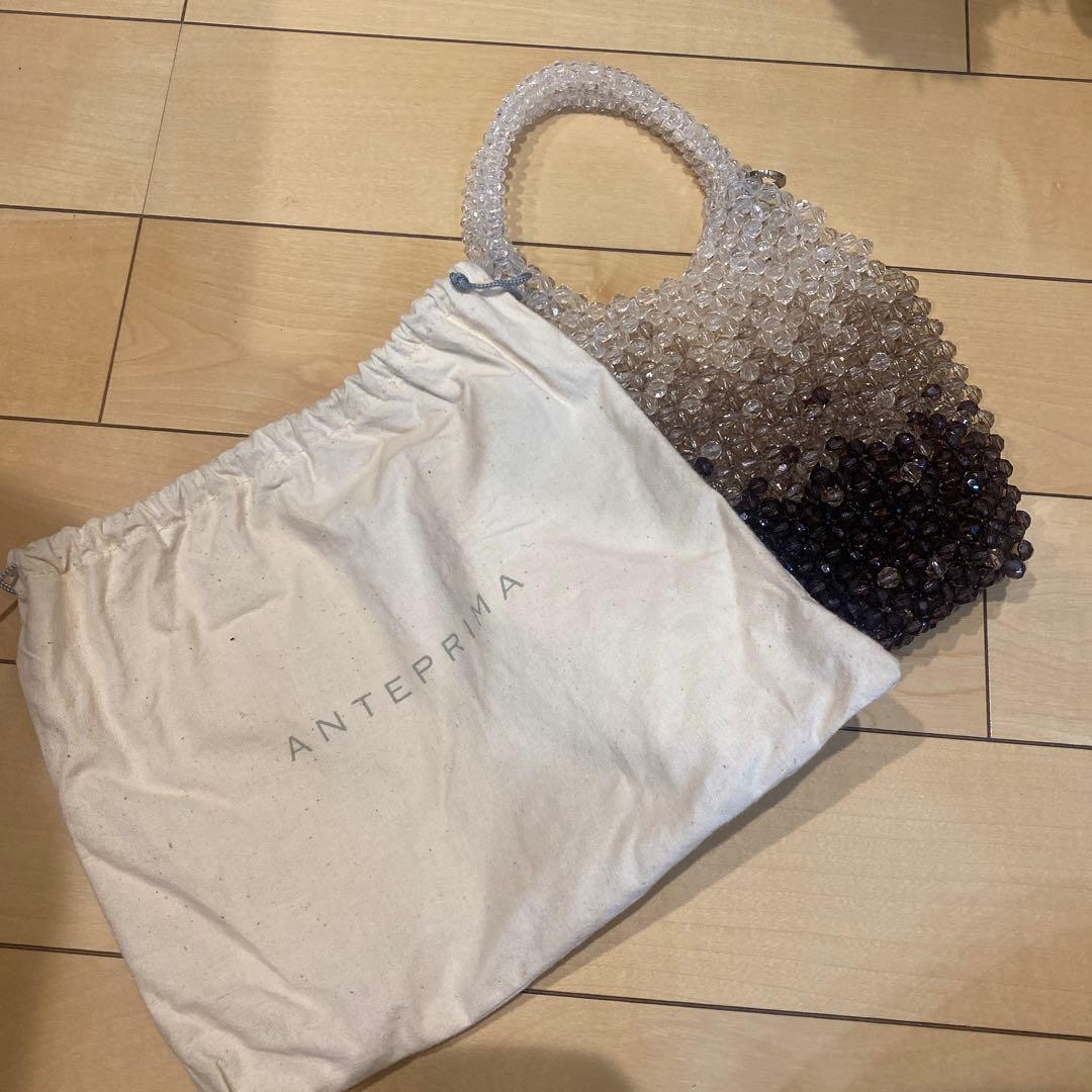 【美品】アンテプリマ グラデーション ビーズパーティーバッグ