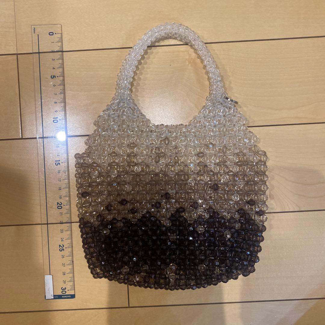 【美品】アンテプリマ グラデーション ビーズパーティーバッグ