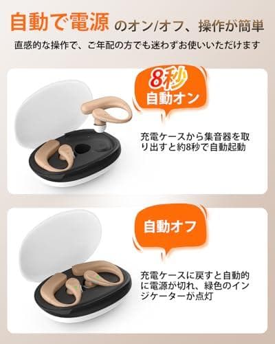 集音器 高齢者 しゅうおんき【革命的なデジタルチップ搭載！ノイズを徹底改善・8段