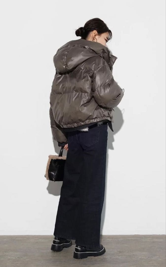 ⭐︎新品⭐︎スコットクラブ　ボリューム中綿ショートブルゾン　モカ