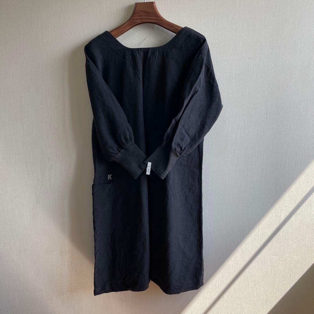 Kapok 割烹着2way ハウスワーキングコート1rd 濃紺　未使用