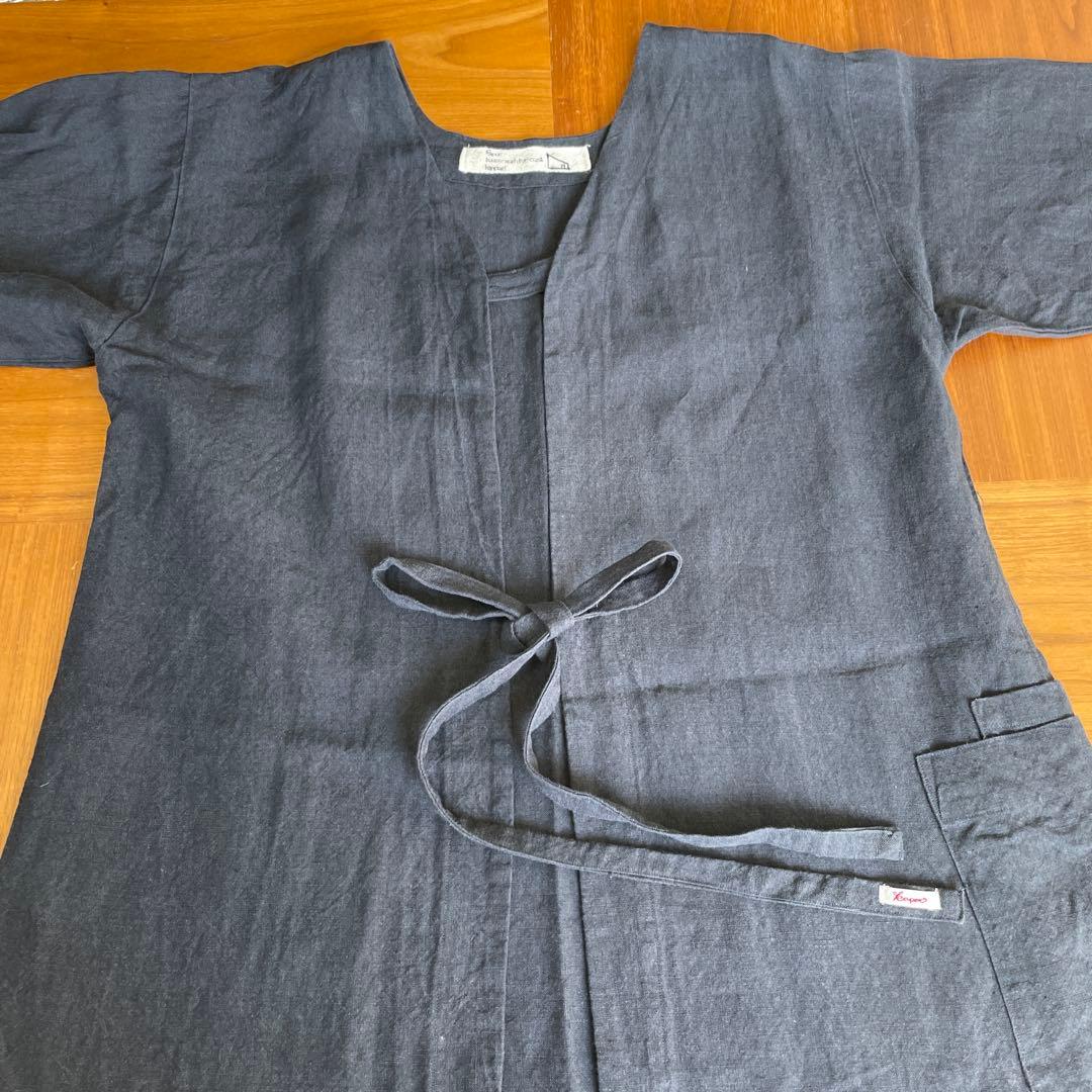 Kapok 割烹着2way ハウスワーキングコート1rd 濃紺　未使用
