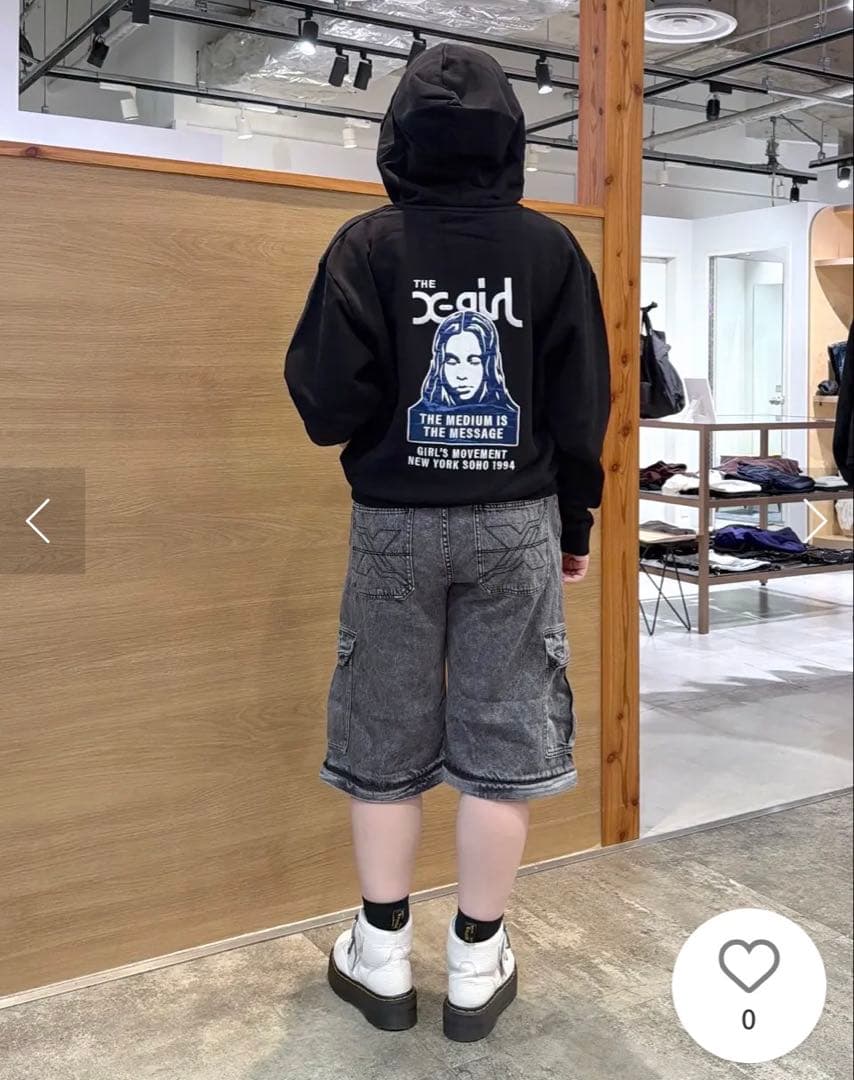 新品　X-girl FACE LOGO SWEATエックスガール　パーカー　xg