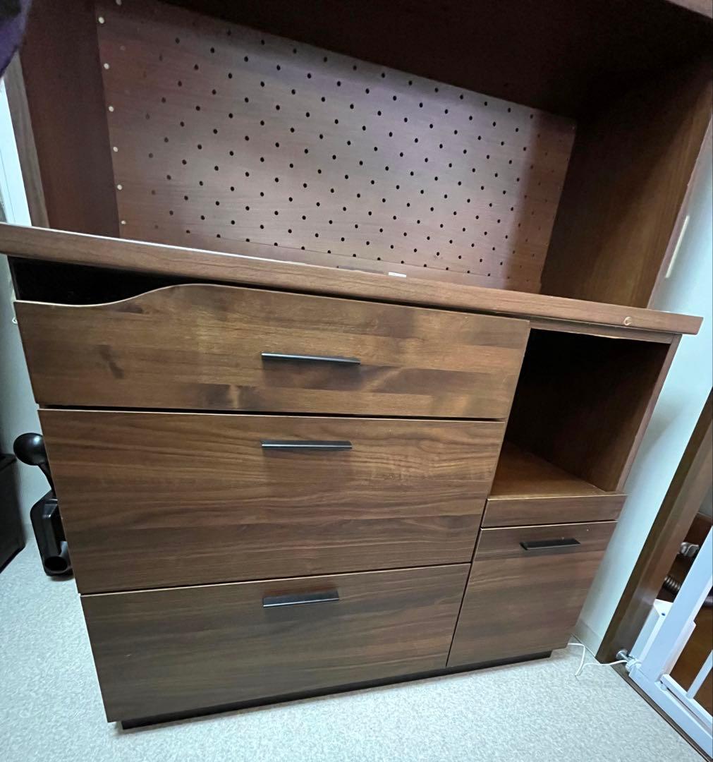 【5/19まで】ダークブラウン 食器棚　大川家具　東馬家具