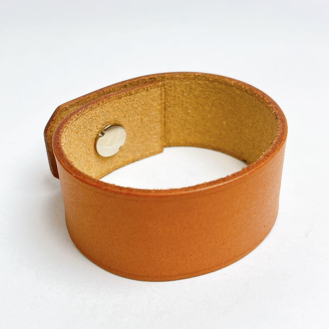 希少　エルメス　ケリー　レザー　バングル　四角R刻印　2014年　ブラウン