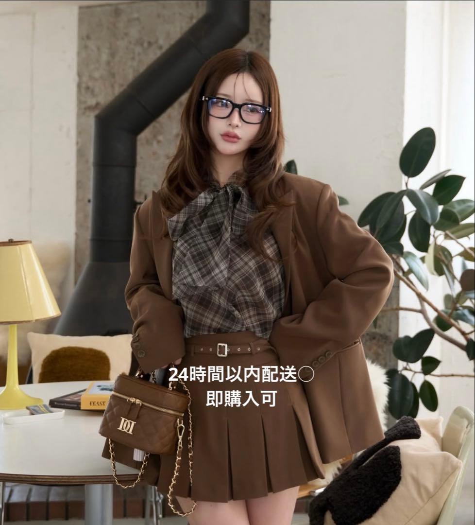 新品未使用 Darich アシメポケットテーラードジャケット ブラウン