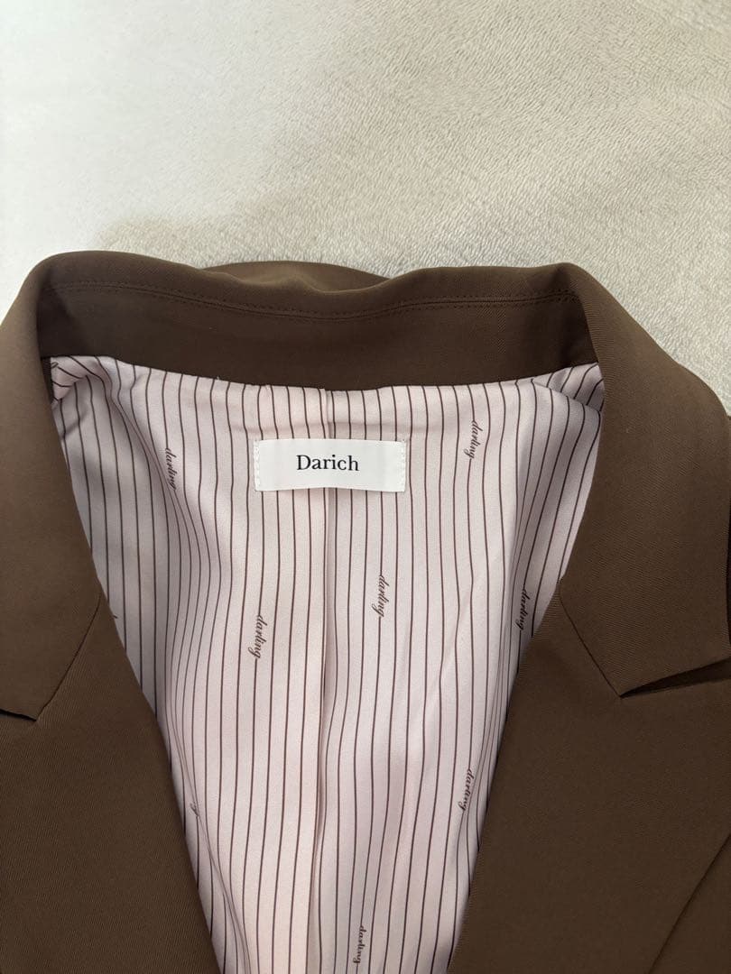 新品未使用 Darich アシメポケットテーラードジャケット ブラウン
