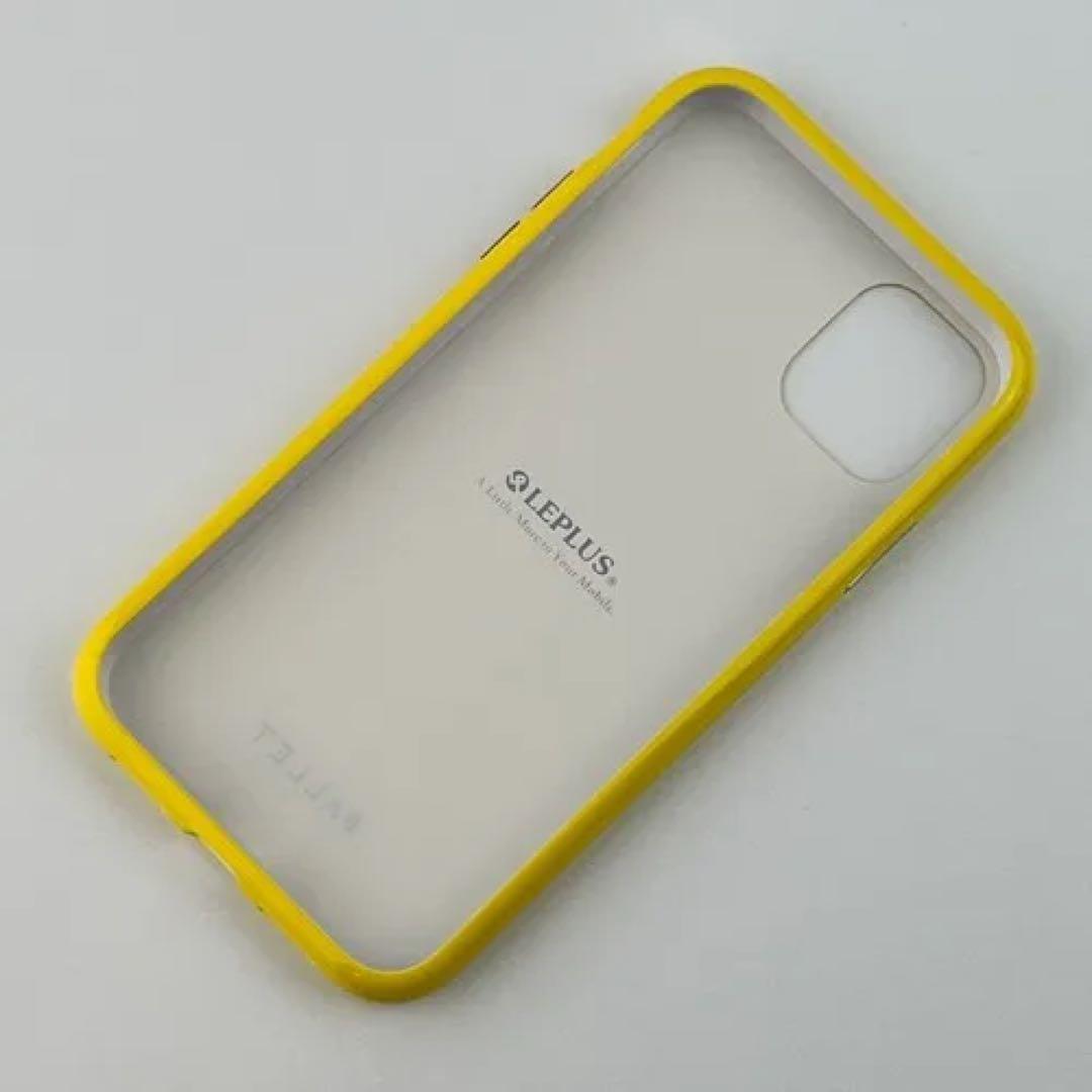 新品 iPhone 11 ガラスハイブリッドケースイエロー スマホケース
