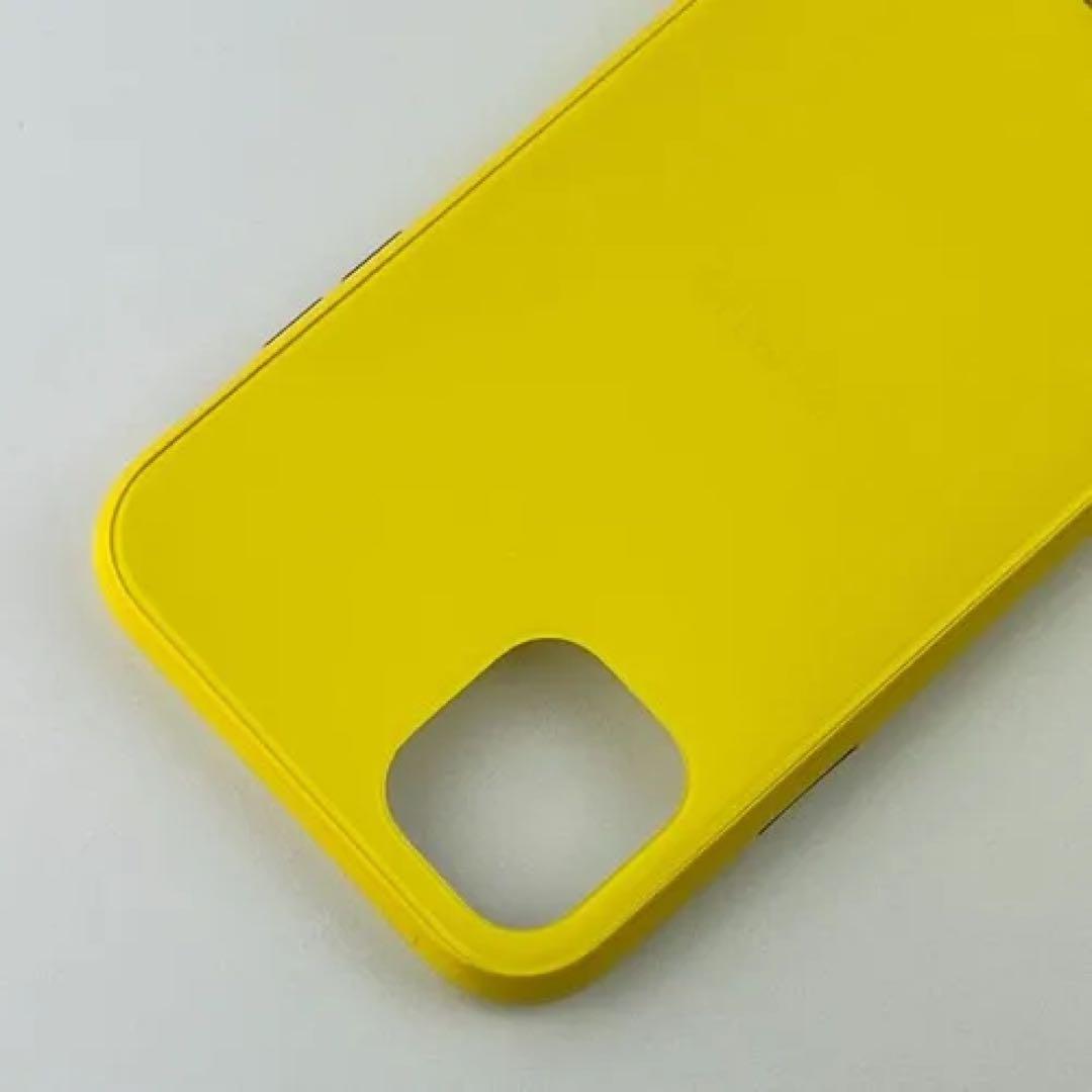 新品 iPhone 11 ガラスハイブリッドケースイエロー スマホケース