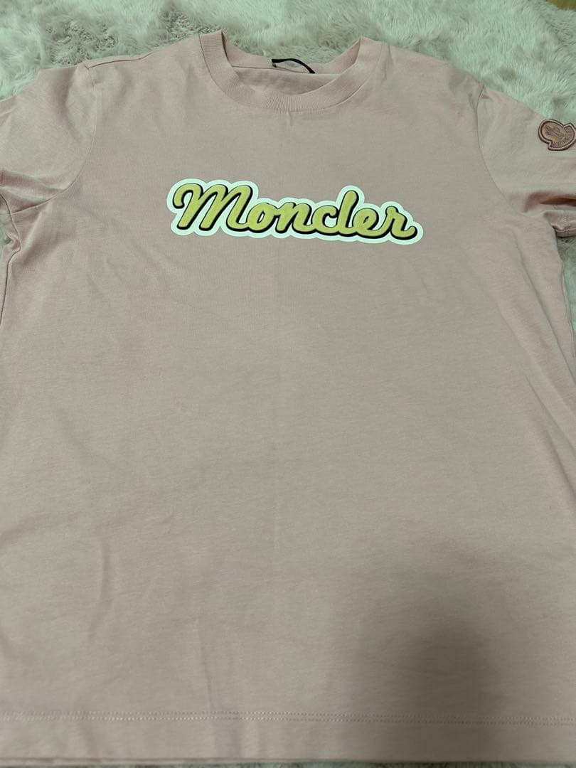 Moncler ピンク ロゴ Tシャツ