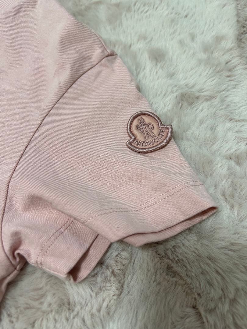 Moncler ピンク ロゴ Tシャツ