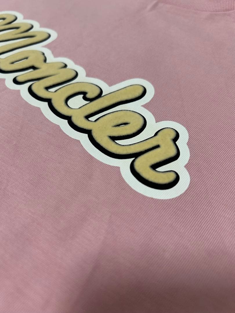 Moncler ピンク ロゴ Tシャツ