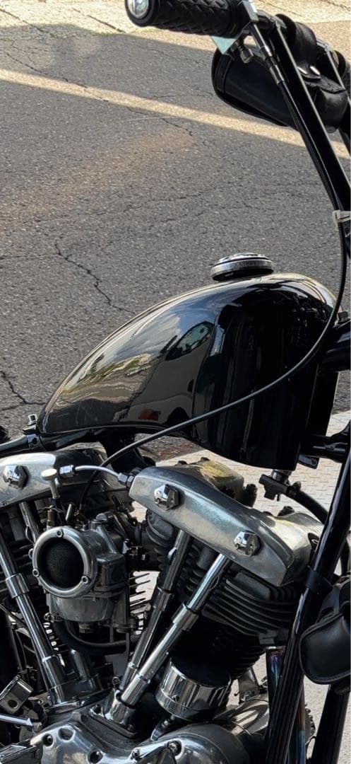 これ以上は無理ハーレー　ナロースポタン　ショベル　ブラック三分ツヤ塗装