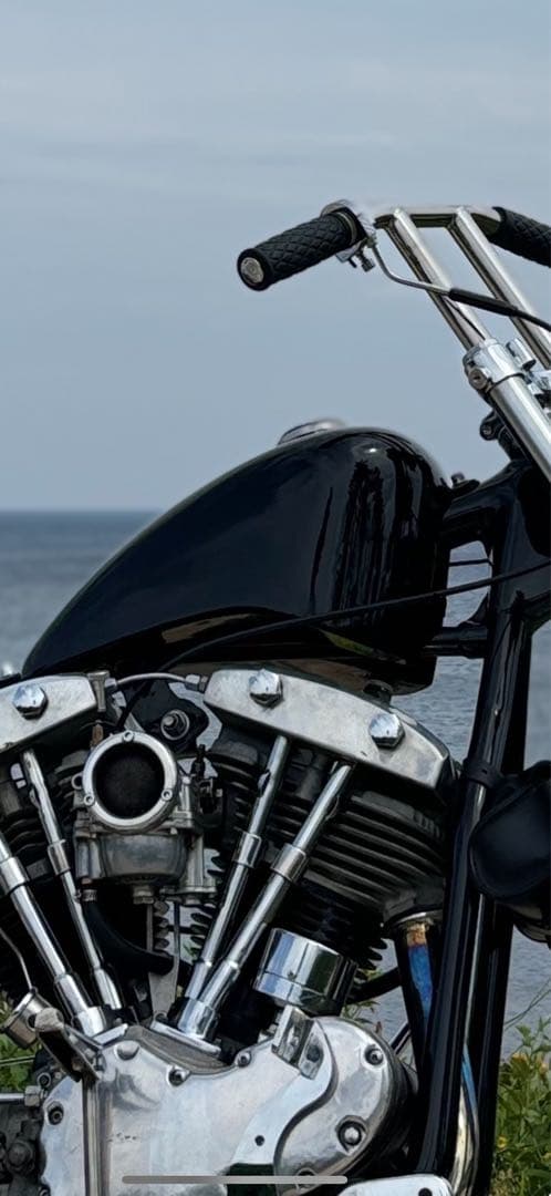 これ以上は無理ハーレー　ナロースポタン　ショベル　ブラック三分ツヤ塗装