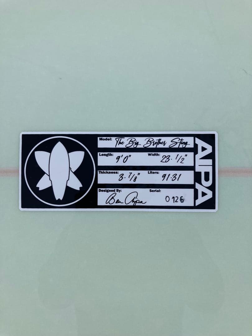 手渡しのみ　AIPA BIG BROTHER STING アイパ　ロングボード