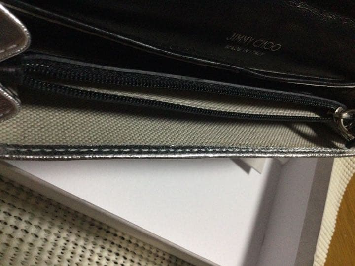 ジミーチュウ長財布シルバーJIMMY CHOO Nino Silver Mix