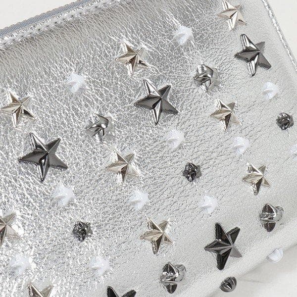 ジミーチュウ長財布シルバーJIMMY CHOO Nino Silver Mix