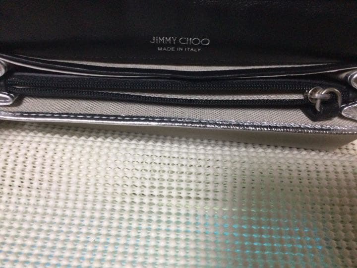 ジミーチュウ長財布シルバーJIMMY CHOO Nino Silver Mix