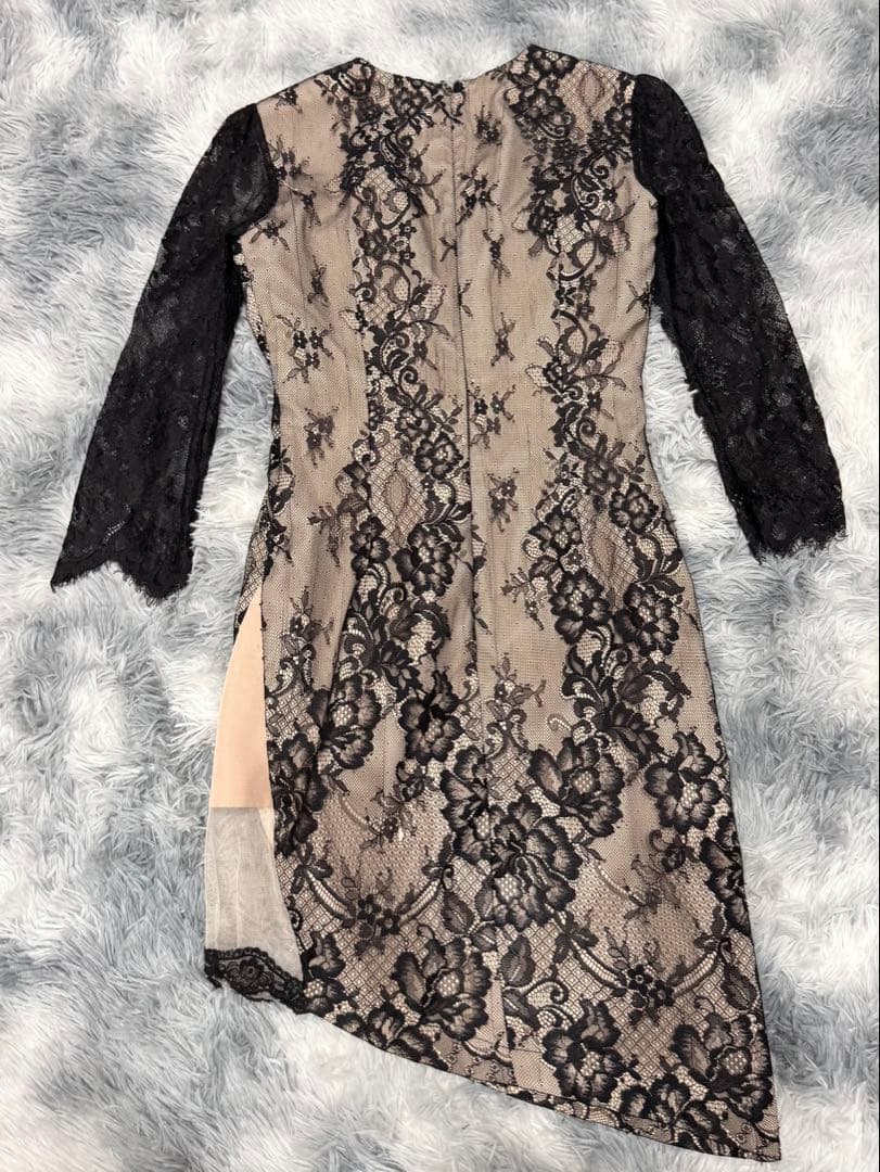 ROBE de FLEURS Glossy ブラック　ミニドレス　キャバドレス