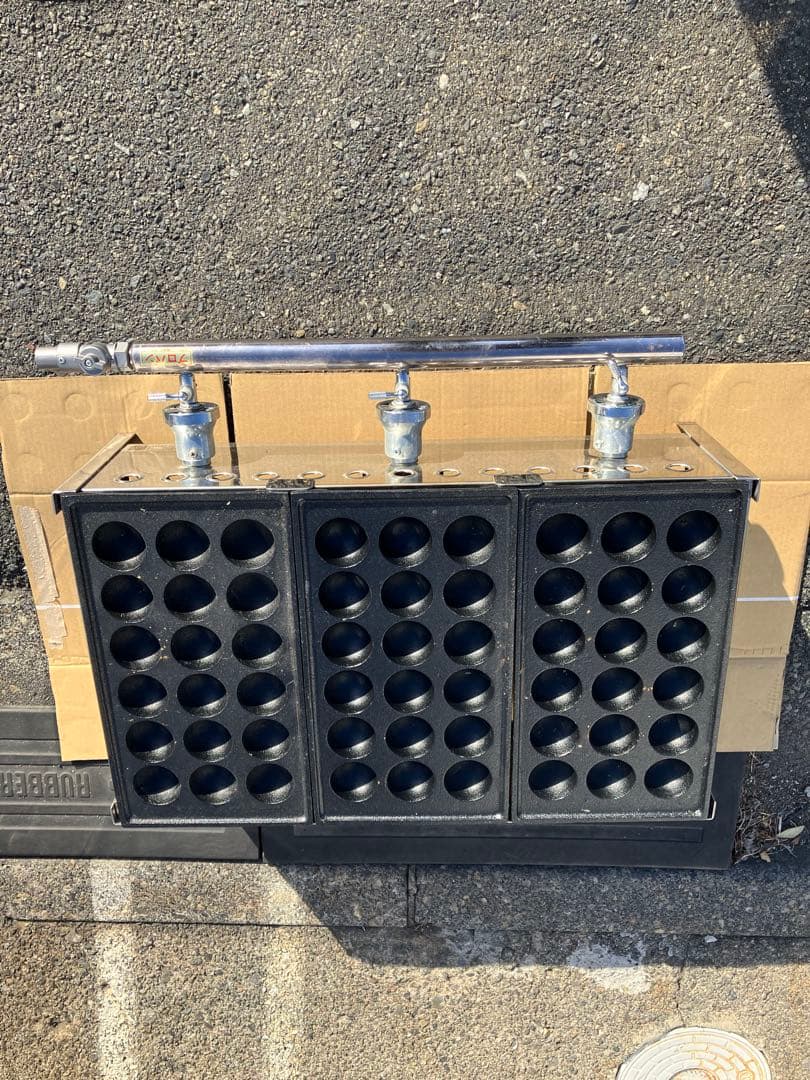 プロフ説明必読！LPガス式 3連 たこ焼き器