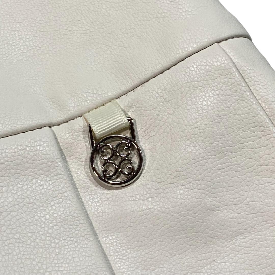 【韓国モデル】G/FORE ジーフォア レザー スカート M ホワイト ゴルフ