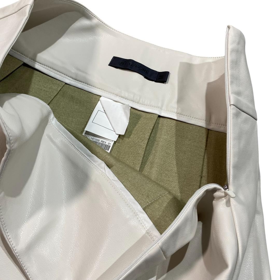 【韓国モデル】G/FORE ジーフォア レザー スカート M ホワイト ゴルフ