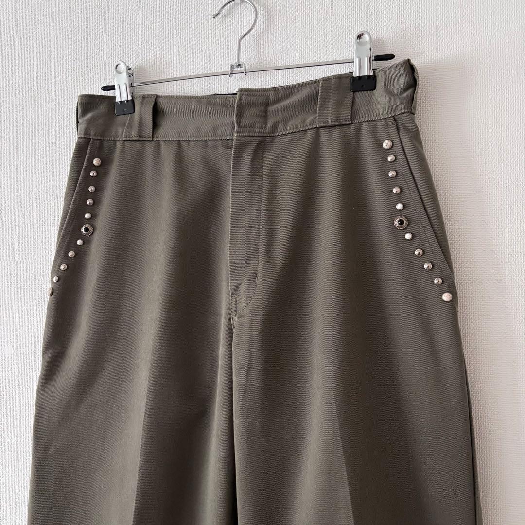 完売モデル TOGA × Dickies スタッズ ワイド パンツ