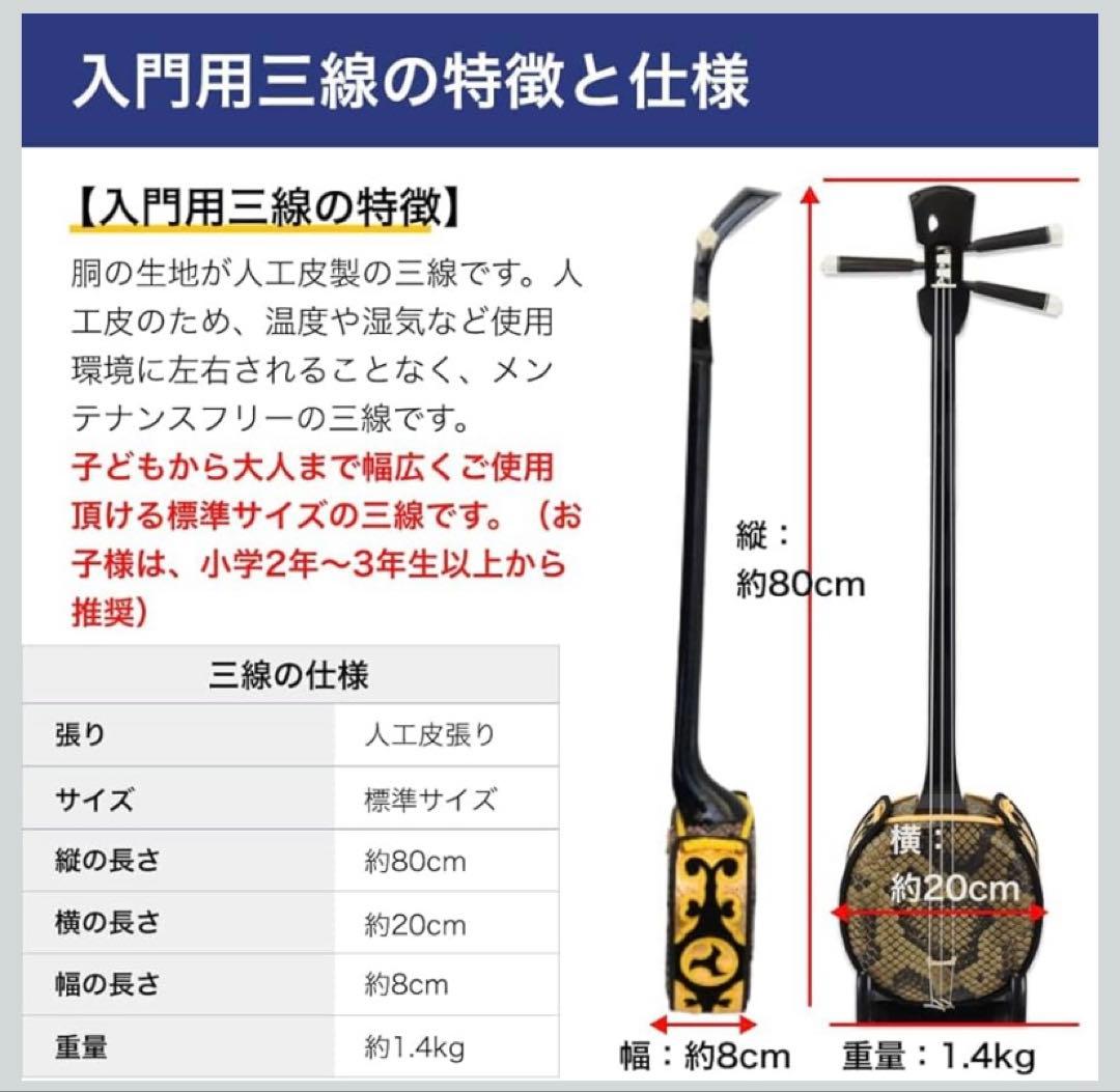 三線 初心者セット｜ほぼ未使用｜付属品一式あり