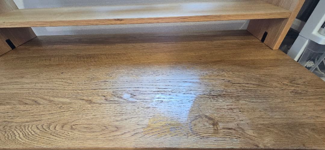 無印良品　天然木　オーク材　デスク　学習机　上置き付き