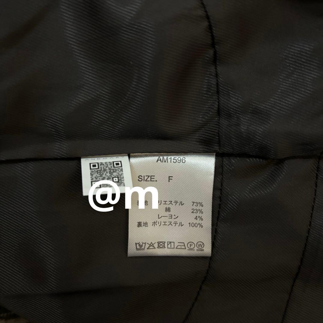 ワンピース andmary mini check set mini dress brown