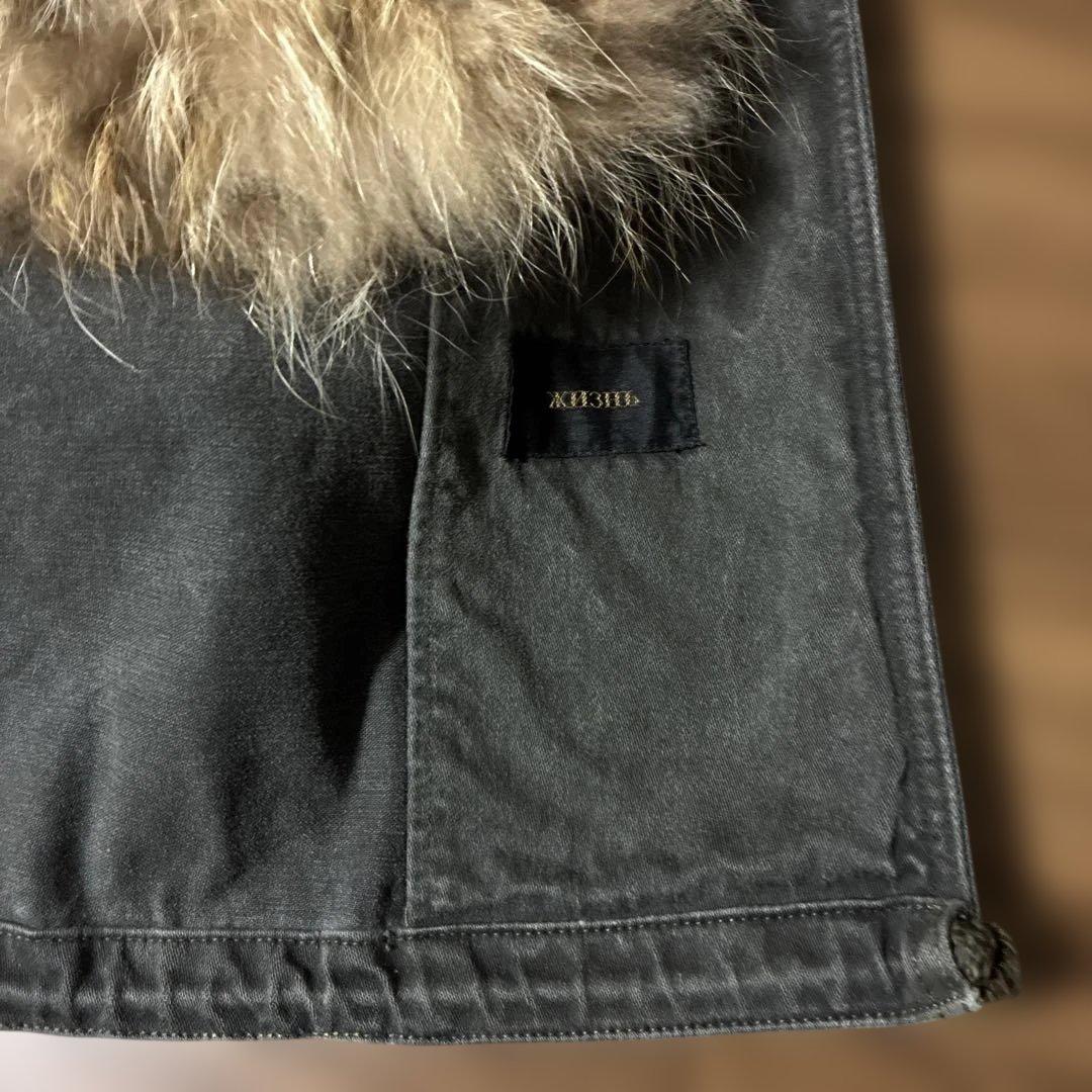 ［超美品］XH3Hb ゲベック　B'2nd グレー ファー付きモッズコート