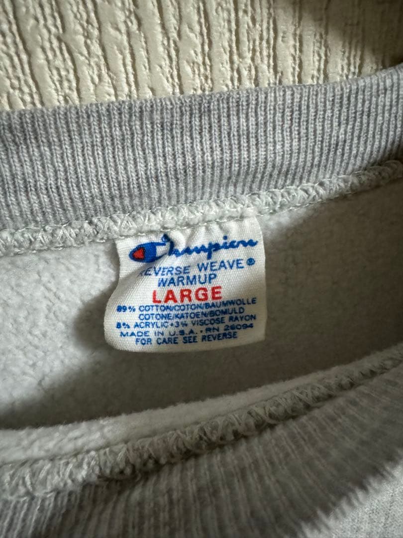 チャンピオン　リバースウィーブ　80s カレッジ　トリコタグ　USA