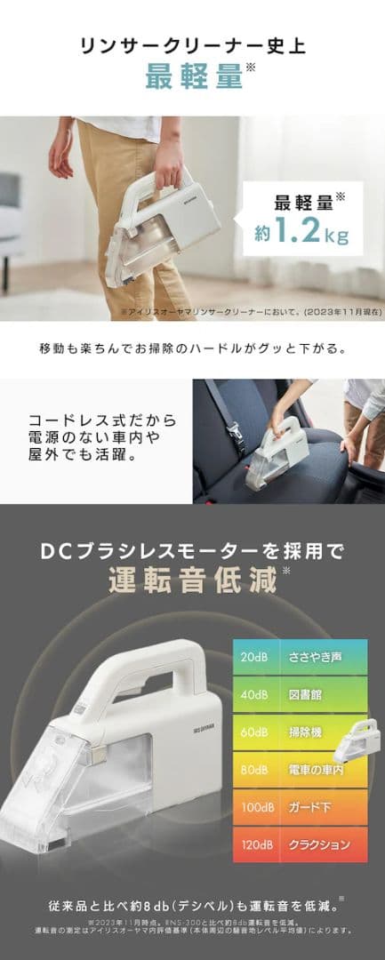 IRIS OHYAMA ハンディクリーナー RNSK-B20DD