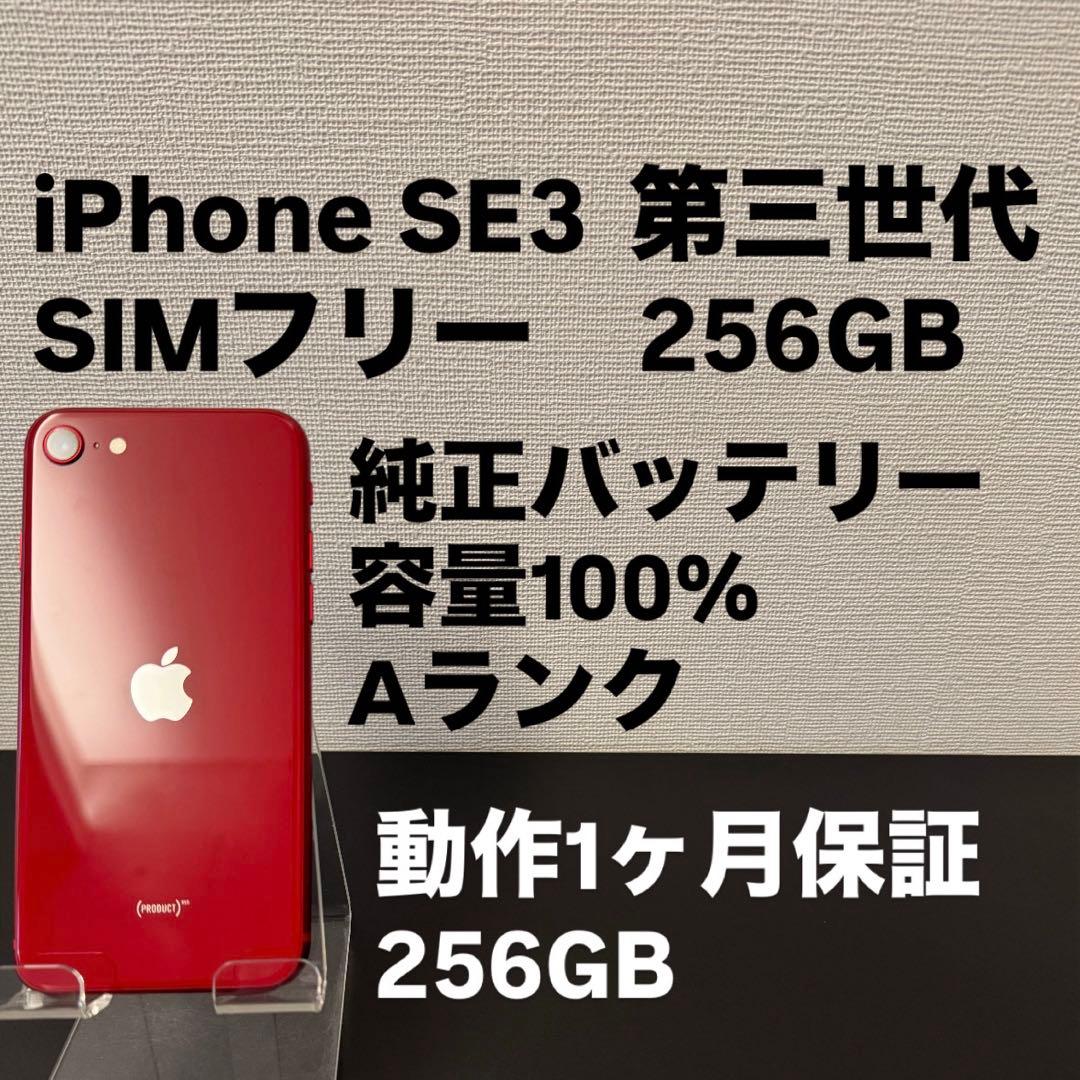 極美品 256GB Apple iPhone SE 3 日本版　レッド