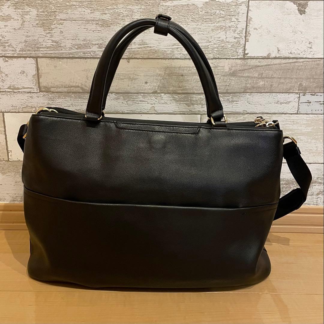 【美品】 TUMI トゥミ ハンドバッグ 2way レザー ショルダー ブラック