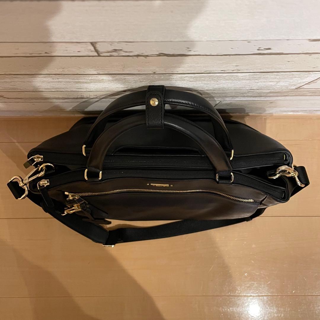 【美品】 TUMI トゥミ ハンドバッグ 2way レザー ショルダー ブラック