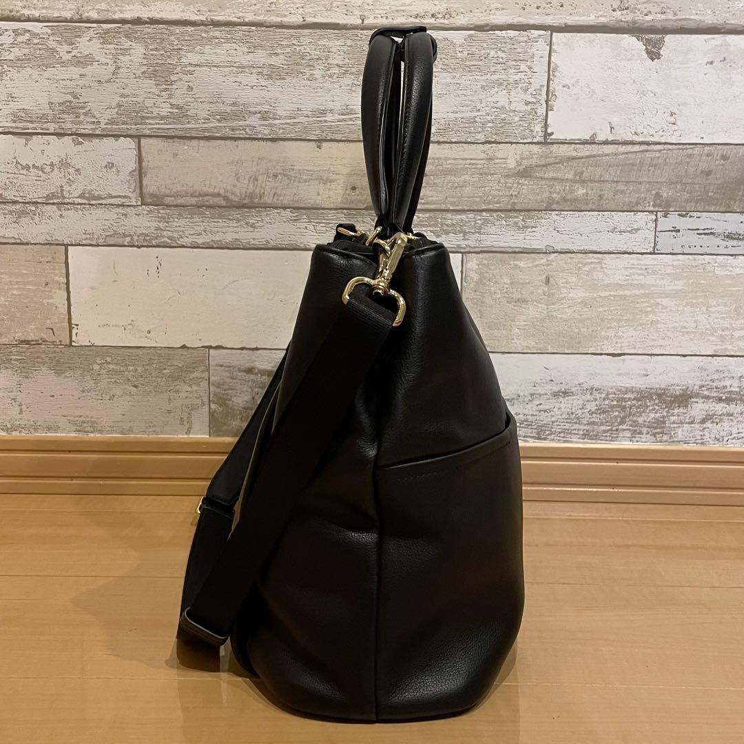 【美品】 TUMI トゥミ ハンドバッグ 2way レザー ショルダー ブラック